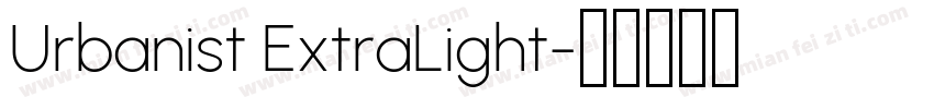 Urbanist ExtraLight字体转换